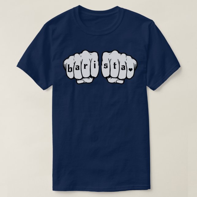 Camiseta Puños de Barista 8 (Diseño del anverso)