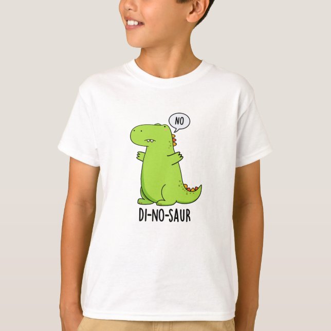 Camiseta Puns de dinosaurios divertidos de Di-no-saur (Anverso)