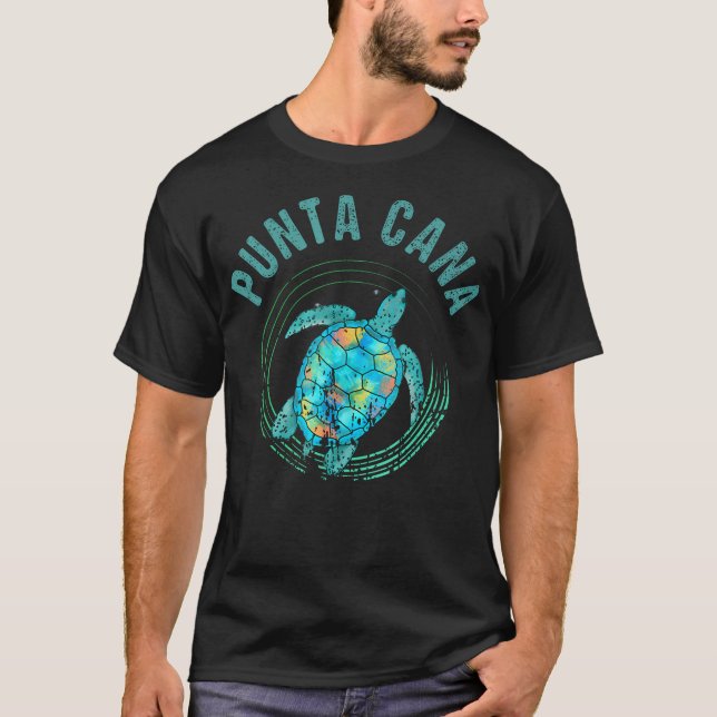 Camiseta Punta Cana 2022 Beach Design Sea Turtle Illustrat (Anverso)