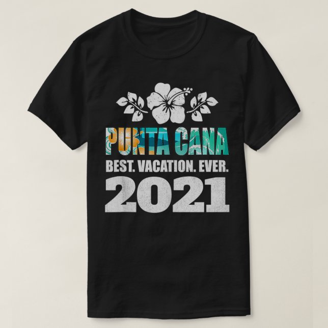 Camiseta Punta Cana Best Vacation Ever 2021 Souvenir Tank T (Diseño del anverso)