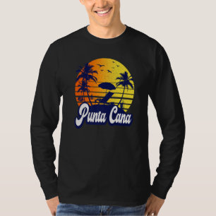 Camiseta Punta Cana Dominican Atardecer Playa Retro Premium