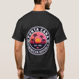 Camiseta Punta Cana Dominicano Retro Sunset Souvenirs 60