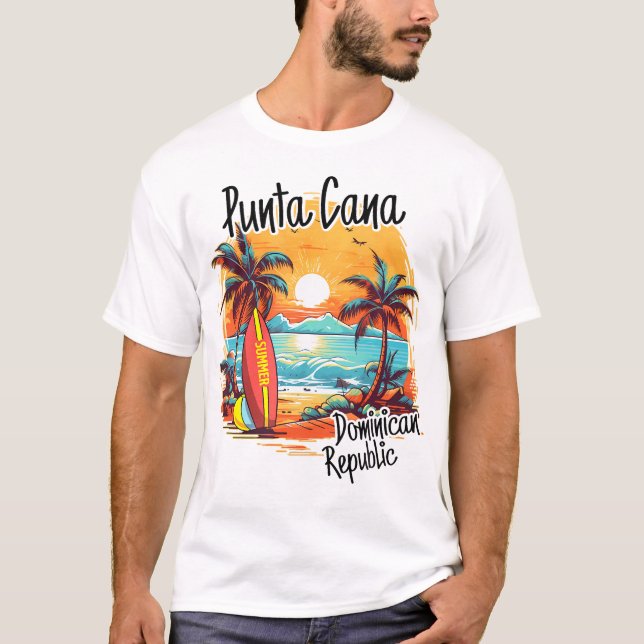 Camiseta Punta Cana Familia Dominicana Vacation Beach (Anverso)