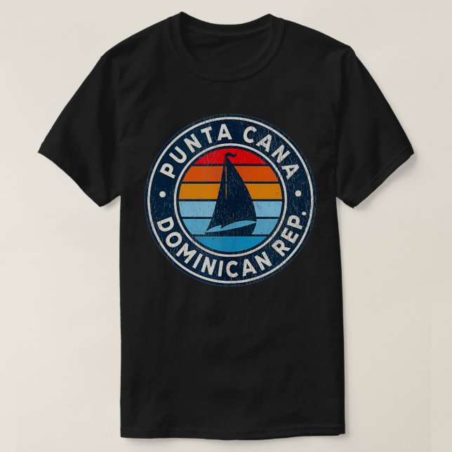 Camiseta Punta Cana República Dominicana Alquiler de velero (Diseño del anverso)