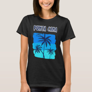 Camiseta Punta Cana Retro Vacation Souvenir Palm Trees Trop