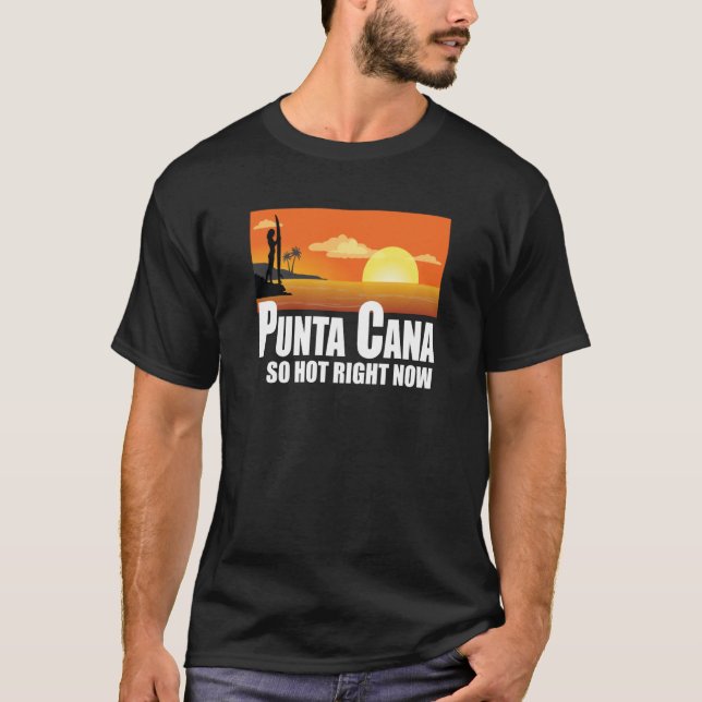 Camiseta Punta Cana tan caliente ahora mismo Retro Travel B (Anverso)