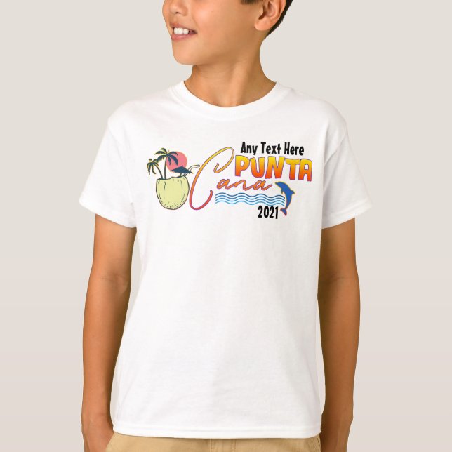 Camiseta Punta Cana Vacation Beach Personalizado en Materia (Anverso)