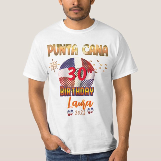 Camiseta Punta Cana Viaje de Cumpleaños República Dominican (Anverso)