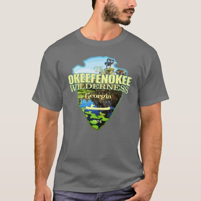 Camiseta punta de flecha de Okefenokee Wilderness (Anverso)