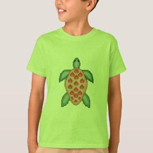 Camiseta Puntada de la cruz de la tortuga de mar