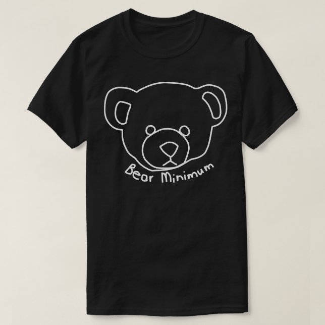 Camiseta Puntas mínimas del oso de la línea blanca (Diseño del anverso)