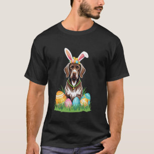 Camiseta Puntero alemán de pelo corto Perro con orejas de c