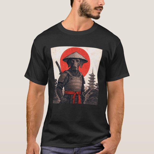 Camiseta Puntero alemán de pelo corto Samurái Japón (Anverso)