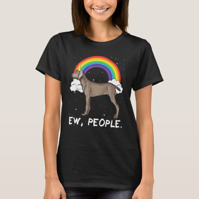 Camiseta Puntero Arcoiris Ew People Unicorn Perro (Anverso)
