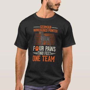 Camiseta Puntero cableado alemán cuatro patas dos pies uno 