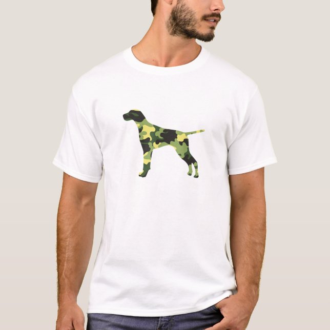 Camiseta Puntero de Shorthair alemán _ Silueta de camuflaje (Anverso)