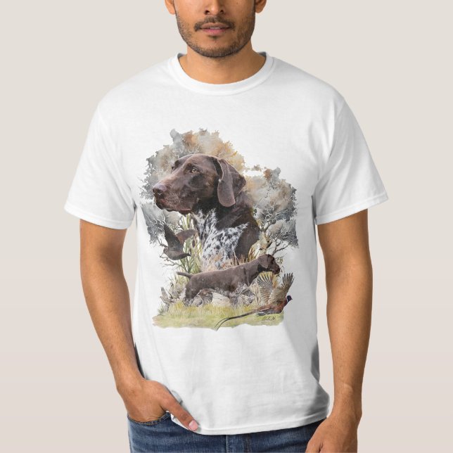 Camiseta Puntero de Shorthtransmitió alemán (Anverso)