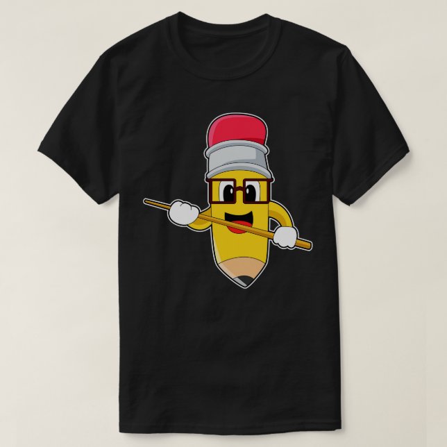 Camiseta Puntero del profesor de lápiz (Diseño del anverso)