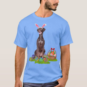 Camiseta Puntero Perro Pascua Huevos Caza Conejo Perro Punt