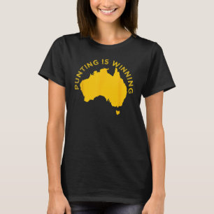 Camiseta Punting divertido es ganar mapa de Australia para