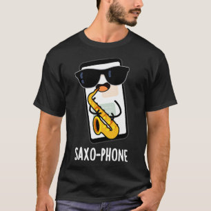 Camiseta Puntitos de teléfonos celulares divertidos en saxo