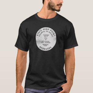 Camiseta Punto alto del estado Nebraska Panorama Senderismo
