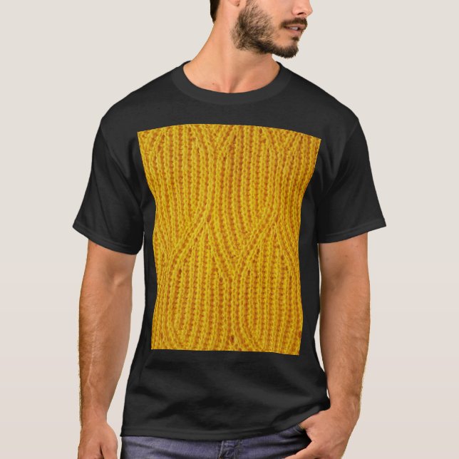 Camiseta Punto amarillo: fondo de superficie textil. (Anverso)