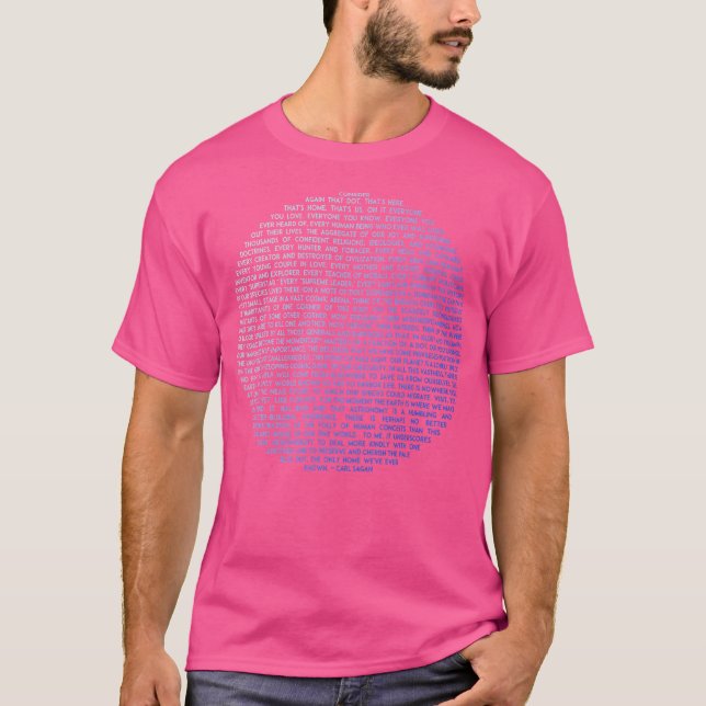 Camiseta Punto azul pálido - Carl Sagan (Anverso)