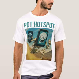 Camiseta Punto caliente de olla Esqueleto Picante Meme Caos
