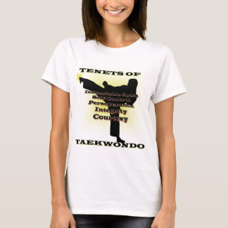 Camiseta Punto culminante del oro de los principios de TKD
