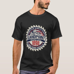 Camiseta Punto De Arena Vintage Idaho Lago De Bandera Estad