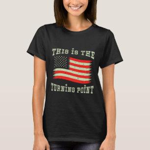 Camiseta Punto de inflexión patriótico americano bandera de