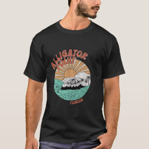 Camiseta Punto de ligador de vintage Florida Palmeras FL Re
