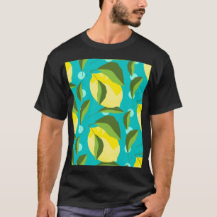 Camiseta Punto de Polka Lemons: Fondo Azul.