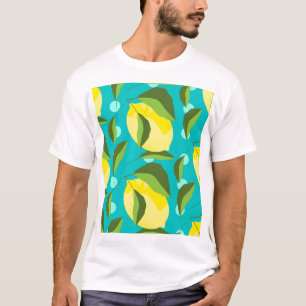 Camiseta Punto de Polka Lemons: Fondo Azul.