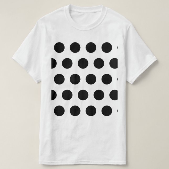 Camiseta Punto de Polka Negro (Diseño del anverso)