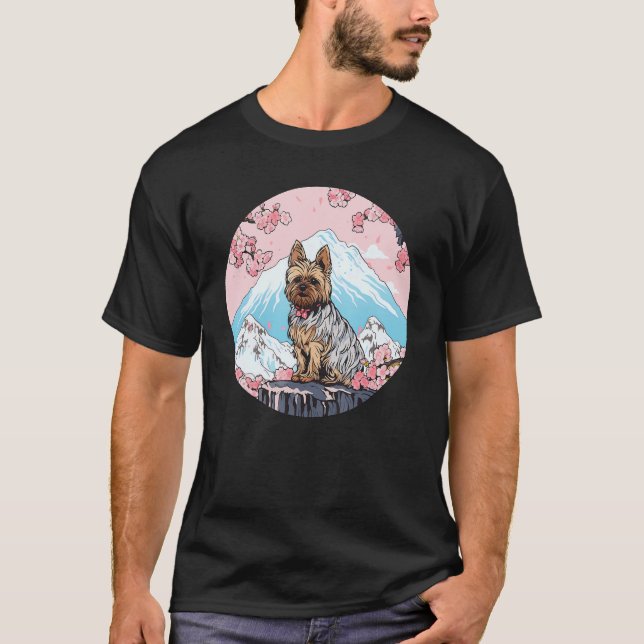Camiseta Punto de referencia del perro divertido del monte  (Anverso)