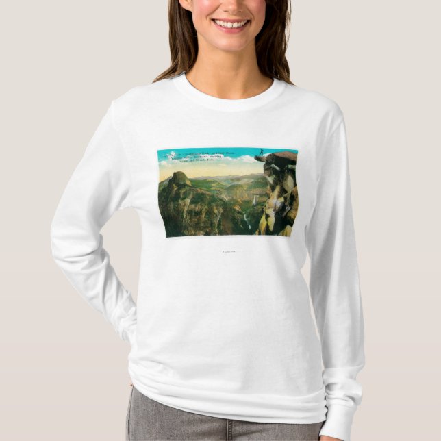 Camiseta Punto del glaciar, media bóveda, y valle de (Anverso)