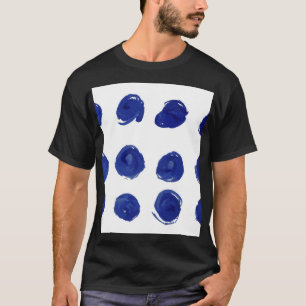 Camiseta Punto Polka, color azul índigo.