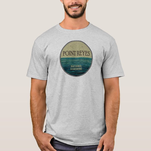 Camiseta Punto Reyes Aves nacionales del Océano marino (Anverso)