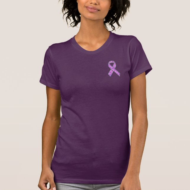 Camiseta Punto rosado cristalino de la conciencia de la (Anverso)