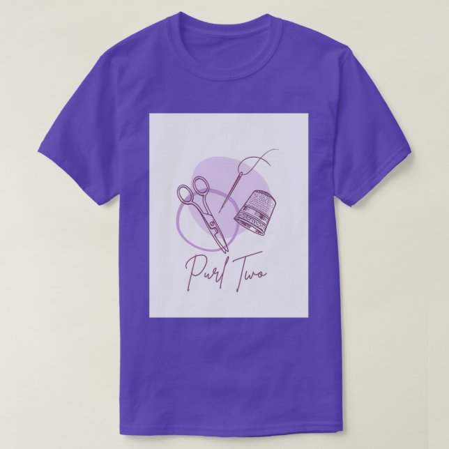 Camiseta punto uno purl dos juntos (Diseño del anverso)