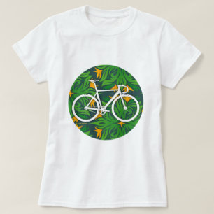 Camiseta Punto verde ardiente de la bici de la pista