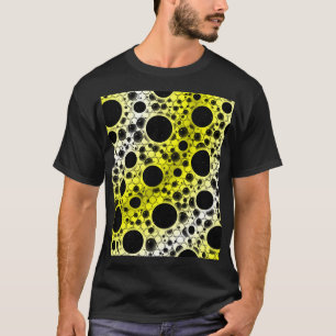 Camiseta Puntos de burbuja espacial - Blanco/Amarillo