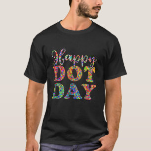 Camiseta Puntos de diseño coloridos del Día del Punto Feliz