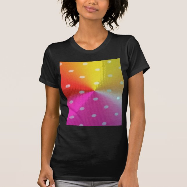 Camiseta puntos de polka Colores coloridos (Anverso)