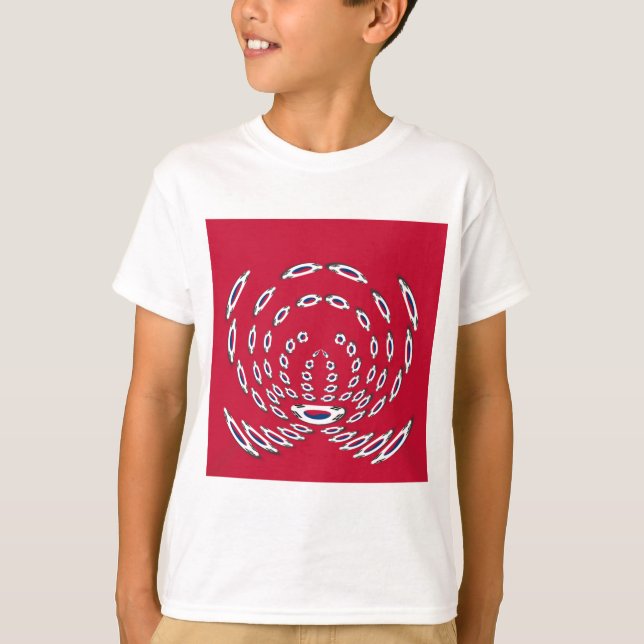 Camiseta Puntos de Polka con Bandera Surcoreana: Un giro fl (Anverso)