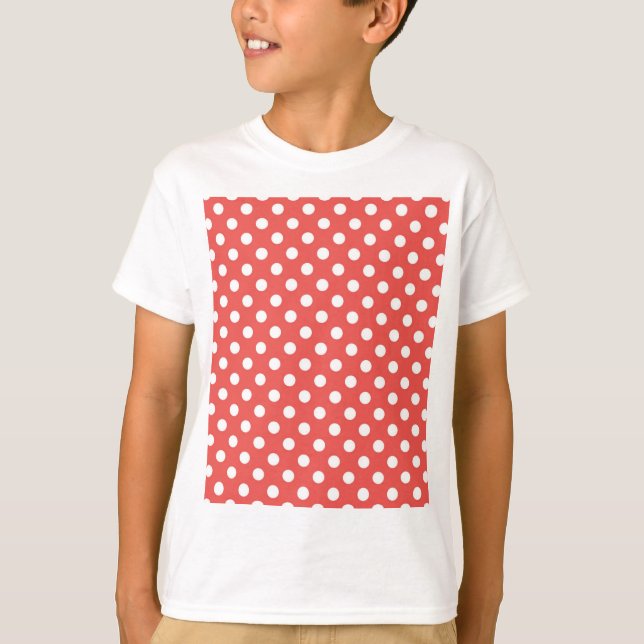 Camiseta Puntos de Polka Rojo y Blanco (Anverso)