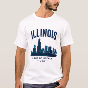 Camiseta Puntos de referencia icónicos de Illinois