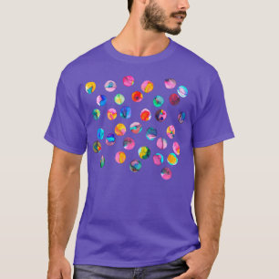 Camiseta Puntos de tinta coloreados multicolores